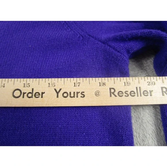 Lauren Ralph Lauren Sweater Womens Medium‎ Purple Wool Blend Preppy Boat Neck - Picture 7 of 7